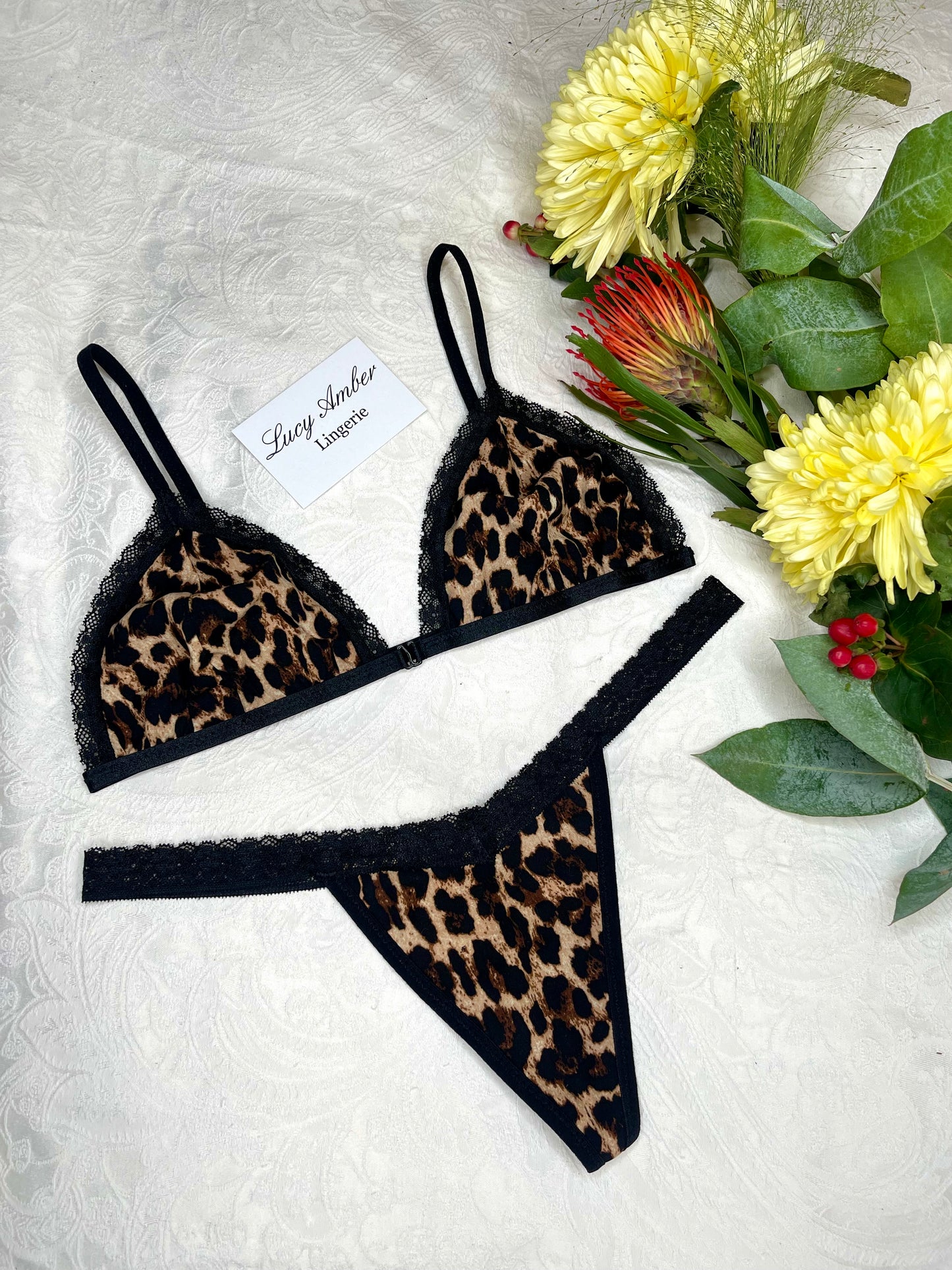 Leopard Print Lingerie Set