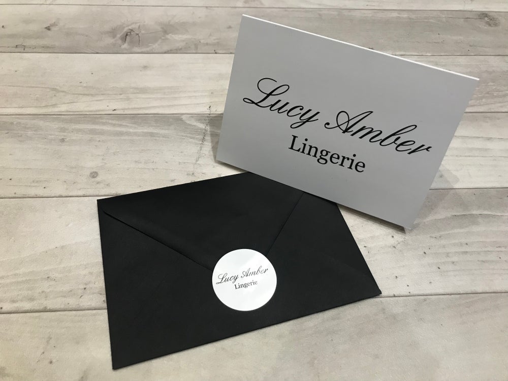 Lucy Amber Lingerie Greetings Card