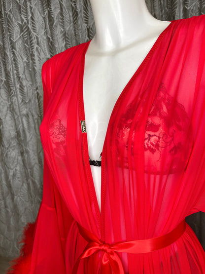 Red Hollywood vintage style robe