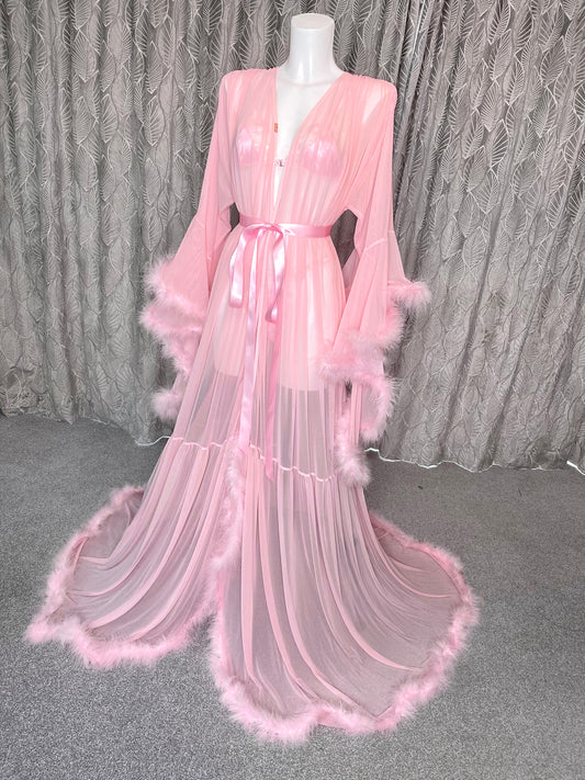 Pink Hollywood vintage style robe