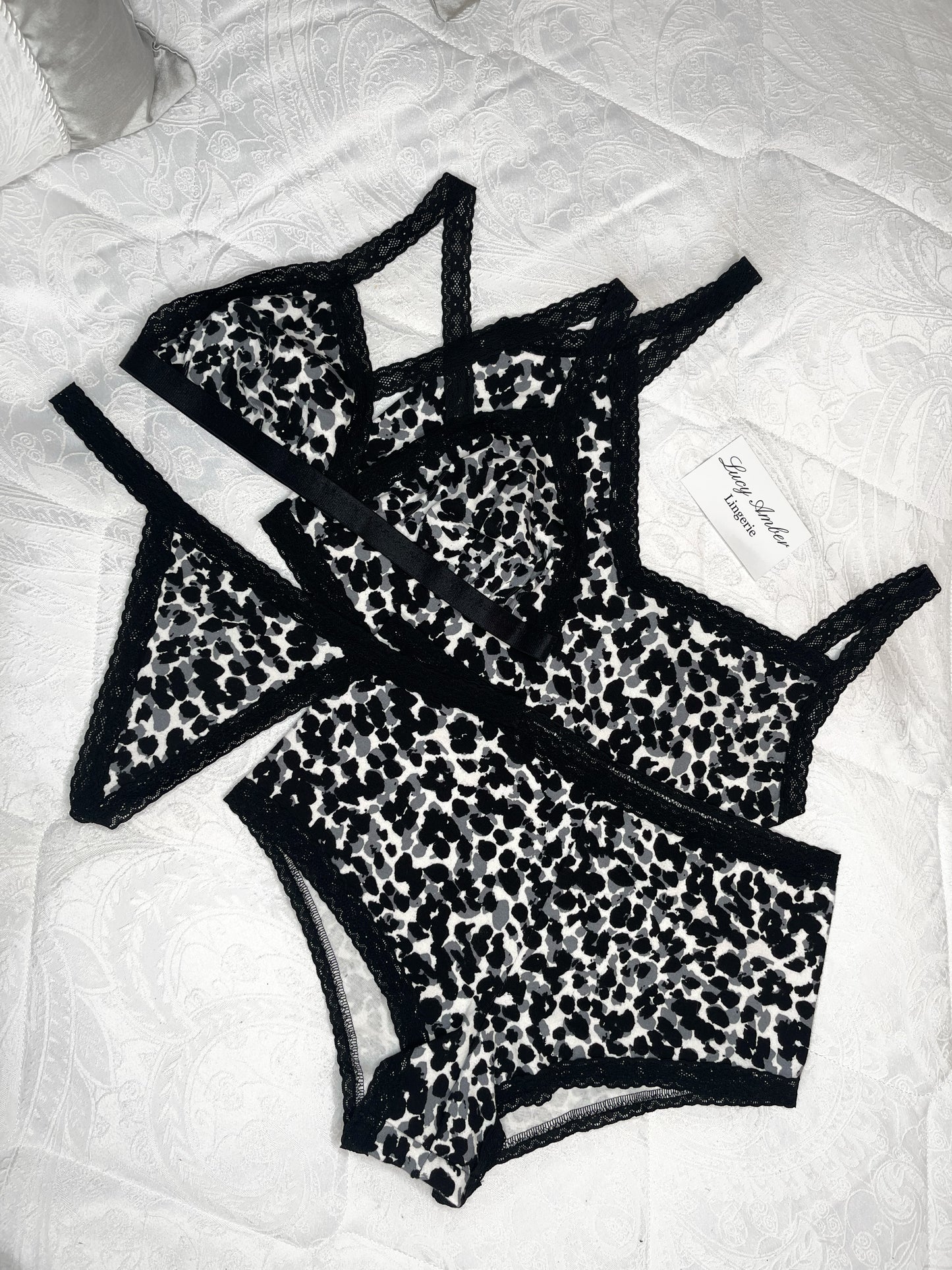 Animal Print Jersey Night And Lingerie Set