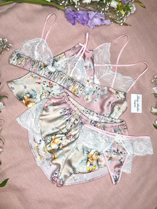 Flora Night And Lingerie Set