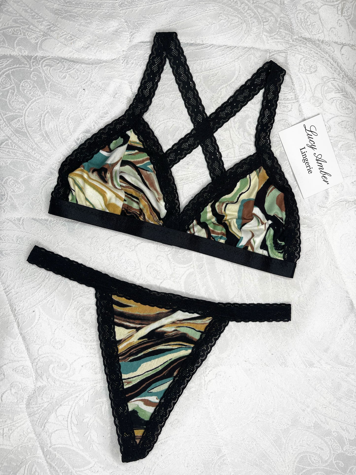 Swirl Jersey Lingerie Set